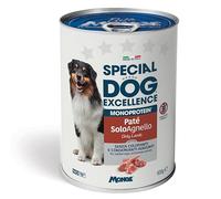 Monge Special Dog Excellence, aliment complet pour chiens adultes de toutes tailles, sans céréales, monoprotéines goût agneau | 6 boîtes de 400 grammes chacune.