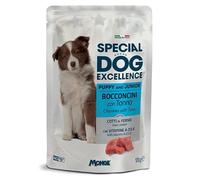 Monge Special Dog Excellence Bocconcini, humide sans conservateurs, sans colorants pour chiens chiots de toutes tailles goût thon | 12 sachets de 100 grammes chacun.
