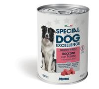 Monge Special Dog Excellence Bocconi, aliment complet pour chiens adultes de toutes tailles, sans colorants, sans conservateurs de boeuf | 6 boîtes de 400 grammes chacune.
