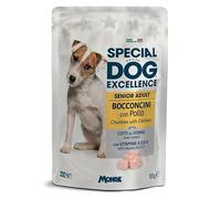 Monge Special Dog Excellence bouchées, humide sans colorants, sans conservateurs pour chiens âgés de toutes tailles goût poulet | 12 sachets de 100 grammes chacun.