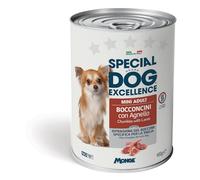 Monge Special Dog Excellence friandises, aliment complet pour chiens adultes de petite taille, sans conservateurs, sans colorant goût AGNEAU | 6 boîtes de 400 grammes chacune.
