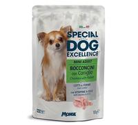 Monge Special Dog Excellence friandises, aliment complet pour chiens adultes de petite taille, sans conservateurs, sans colorant goût lapin | 12 sachets de 100 grammes chacun.