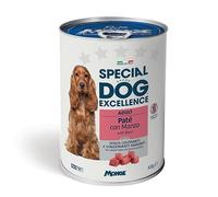Monge Special Dog Excellence Paté, aliment complet pour chiens adultes de toutes tailles, sans colorants, sans conservateurs de boeuf | 6 boîtes de 400 grammes chacune.