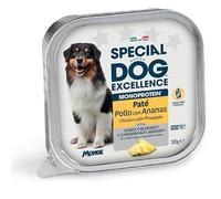Monge Special Dog Excellence pâté, humide sans colorants, sans conservateurs pour chiens adultes de toutes tailles goût poulet et ananas | 12 bacs de 150 grammes chacun.