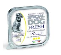 Monge Special Dog Fresh Paté et Bocconcini, humide sans colorants, sans conservateurs pour chiens de toutes tailles goût poulet | 12 bacs de 150 grammes chacun.