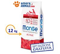 Monge Superpremium Tout Breeds Adult Active Avec Poulet 12 KG Pour Chiens Très