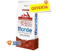 Monge Natural Superpremium Puppy Croquettes Chiot toutes races - Agneau et riz - 12 kg