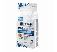 Monge Vetsolution Dermatosis Chien All Breeds 12 kg, aliment complet pour chiens de toutes tailles souffrant d'intolérances alimentaires, 12 kg.