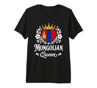 Mongolian Queen Mongolia Flag Proud Mongolian Woman T-Shirt Haut de Gamme