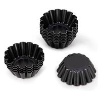 mongtsamz Moule a Tarte lot de 12,Moule Tarte Motif Chrysanthème,Moules a Tartelette épaissis,moules Tartelette Convient pour une Utilisation Dans Fours, Friteuses à Air Chaud