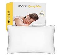 MONHOUSE Coussin orthopédique à ressorts ensachés - Soulage les douleurs de la tête, du cou et des douleurs - 68 x 42 x 16 cm - Blanc