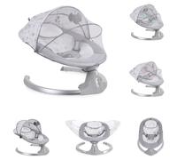 Moni Baby Swing Ari avec Fonction Musique, Minuterie, Télécommande Et Moustiquaire, Couleur : Gris