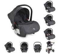 Moni coque bébé Trio i-Size (40-87cm) adaptateur couvre-pieds coussin moelleux, coloris:noires