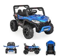 Moni Enfants Voiture électrique Buggy Fast UTV 5588 Metallic télécomande MP3 USB, Coloris:Bleu
