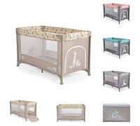 Moni Lit de Voyage Respirant Non Toxique Safari avec Matelas, Entrée Latérale, Couleur : Beige