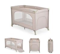 Moni, lit de voyage Uno Matelas pliable Roues Parc pliable Sac de rangement, coloris:beige