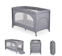Moni, lit de voyage Uno Matelas pliable Roues Parc pliable Sac de rangement, coloris:gris