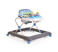 Moni, marchette pour bébé, marchette Eddy réglable en hauteur, siège rembourré, Farbe:bleu clair