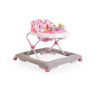 Moni, marchette pour bébé, marchette Eddy réglable en hauteur, siège rembourré, Farbe:rose