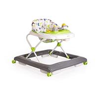Moni, marchette pour bébé, marchette Eddy réglable en hauteur, siège rembourré, Farbe:vert clair