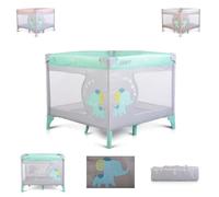 Moni, parc de voyage géant, parc pliable, avec matelas, comme lit de voyage, coloris:verdoyant