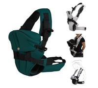 Moni, porte-bébé, Carry go 2 en 1, ventre et hanche, de 3 mois à 1 an, coloris:verdoyant
