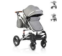 Moni poussette Gala nacelle, siège sport, cabriolet, sac à couches, réversible, coloris:gris foncé