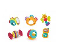 Moni set hochet bébé Rock 939A 6 pièces hochet portable balle papillon bonbon, coloris:bigarré
