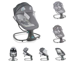 Moni Siège gonflable pour bébé Axel 3 en1 fonction berceuse couffin télécommande, coloris:verdoyant