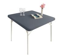Monibana Housses de Table carrées Extensibles en élasthanne pour Cocktail - Nappe carrée élastique - Gris - 86,4 x 86,4 cm