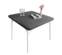 Monibana Housses de table carrées extensibles en élasthanne pour cocktail - Nappe carrée - Mélange de gris - 122 x 122 cm