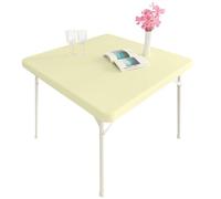Monibana Nappe carrée en élasthanne Extensible pour Cocktail - Beige - 86,4 x 86,4 cm