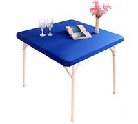 Monibana Nappe de table carrée extensible en élasthanne pour cocktail - Nappe élastique pour table d'accent - 61x61 cm, Bleu