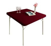 Monibana Petite Nappe carrée ajustée en élasthanne Extensible pour Table d'appoint de Table d'appoint 61 x 61 cm, Bordeaux