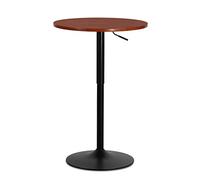 MoNiBloom Table de Bar Ronde réglable en Hauteur, Table de bistrot avec Pieds Noirs et Base Table de pub pivotante à 360° pour Salon, Salle à Manger, bistrot, café, 60 cm de diamètre, Table de