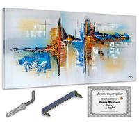 Monica Mirafiori I 100x50 cm I Tableau Peint à la Main I Modèles Tableau I Peintre Moderne I Tableaux Peintures I Toile sur Cadre en Bois