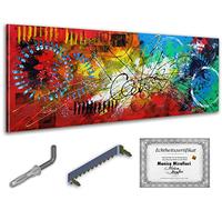 Monica Mirafiori I 120x40 cm I Tableau Peint à la Main I Modèles Tableau I Peintre Moderne I Tableaux Peintures I Toile sur Cadre en Bois