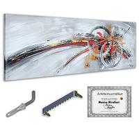 Monica Mirafiori I 140x50 cm I Tableau Peint à la Main I Modèles Tableau I Peintre Moderne I Tableaux Peintures I Toile sur Cadre en Bois