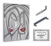 Monica Mirafiori I 90x60 cm I Tableau Peint à la Main I Modèles Tableau I Peintre Moderne I Tableaux Peintures I Toile sur Cadre en Bois