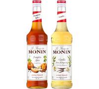 MONIN - Assortiment Citrouille Epicée et Vanille - Arômes Naturels - 2*70 cl