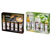 MONIN - Assortiment de Coffret pour Café et Desserts et Coffret pour Cocktails - lot de 2 coffrets 5x5cl