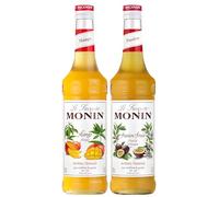 MONIN - Assortiment Sirop MONIN Saveurs Mangue et Fruit de la Passion - Pour Cocktail Avec ou Sans Alcool, Thé Glacé, Limonade - Arômes Naturels - Bouteille en Verre - 2 x 70 cl