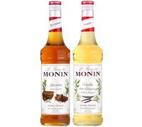MONIN - Assortiment Sirop Saveur Speculoos + Sirop de Vanille de Madagascar - Pour Café, Chocolat Chaud, Capuccino ou Latte - Arômes Naturels - Bouteille en Verre - 2 x 70 cl