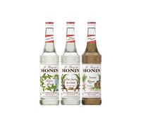MONIN - Assortiment Sirops de Mojito, Sucre de Canne et saveur Rhum pour Cocktail, Thé glacés et Limonades - Arômes Naturels - 3x70cl