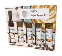 MONIN - Coffret 5*5 cl pour Boissons Chaudes - Caramel, Amaretto, Noisette Grillée, Pain d'Épices et Vanille - 5x5cl