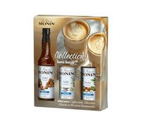 MONIN - Coffret collection sans sucre pour Boissons Chaudes - Caramel, Noisette et Vanille - 3x25cl