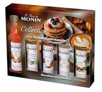 MONIN - Coffret MONIN Pour Café & Desserts Saveurs Citrouille Epicée/Vanille de Madagascar/Caramel Salé/Chocolat Blanc/Noisette - Pack Pause Gourmande - Arômes Naturels - Bouteille en Verre - 5 x 5 cl