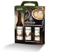 MONIN - Coffret pour Boissons Chaudes - Caramel, Noisette et Chocolate Cookie - 3x25cl