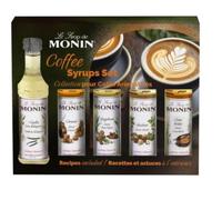 MONIN - Coffret Sirop MONIN - Saveurs Caramel/Vanille de Madagascar/Pain d'Epices/Noisette/Amaretto - Pour Café, Chocolat Chaud, Capuccino ou Latte - Arômes Naturels - Bouteille en Verre - 5 x 5 cl