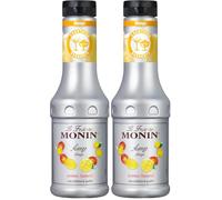 MONIN - Le Fruit Mangue - Coulis de fruit pour Desserts, Cocktails - Thés glacés et smoothies - 50cl (Lot de 2)